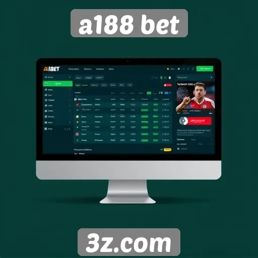 Interface do usuário do a188 bet analisada